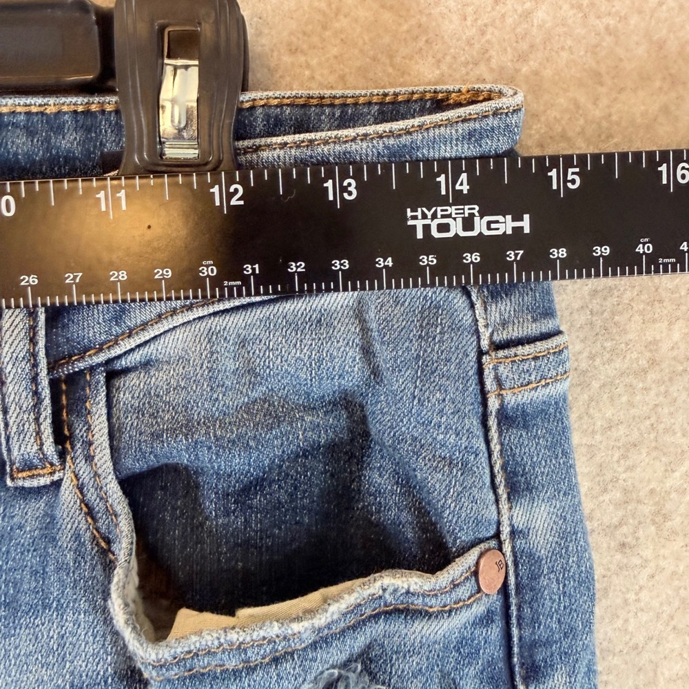 Judy Blue Flare Jeans 7/28 Distressed High Rise Blue Bell Bottom JB88480 - Picture 6 of 10
